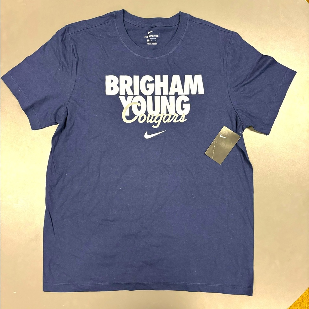 New Nike Men’s Brigham Young University Tshirt L, Tee Shirt large, NWT  T-shirt